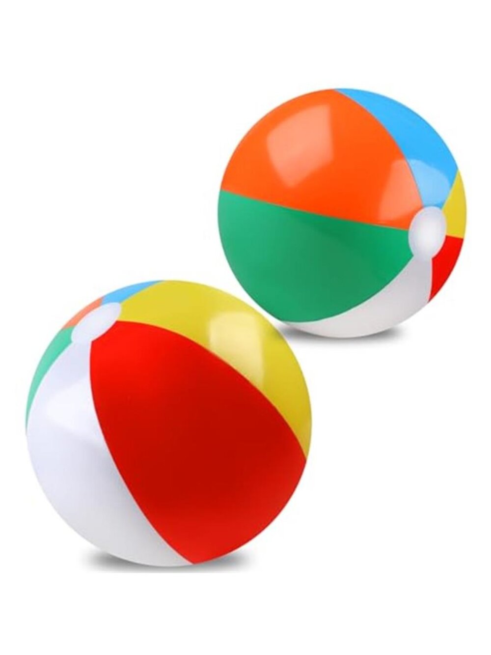 Inflatable Beach Balls Rainbow Pool Toy PVC Summer Water Party 2 Pack 14 Inch